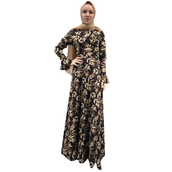 

print caftan marocain dubai abaya femme long maxi dress robe abaya islamic flower dubai cardigan ramadan dress muslim#g9+1, Red