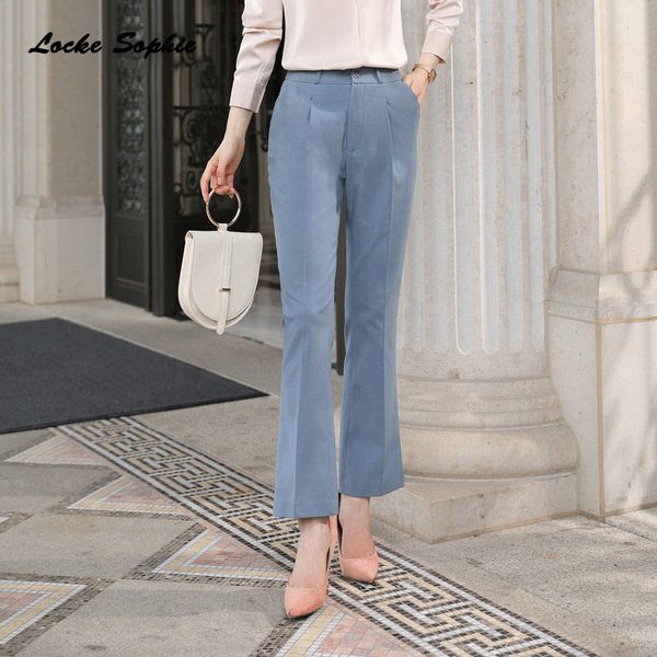 

1pcs high waist womens plus size suit pencil pants trousers 2020 spring fashion cotton blend pants ladies skinny pencil trouser, Black;white