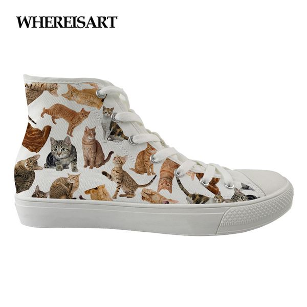 

whereisart women's summer and autumn flat female's canvas shoes cassic leisure lace up walking fashion women sneakers 3d print, Black