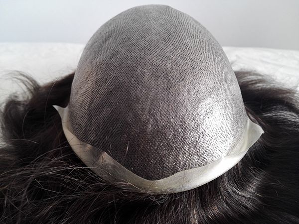 2019 Stock Order Men Toupee 100 Human Hair 0 06mm Thickness Super