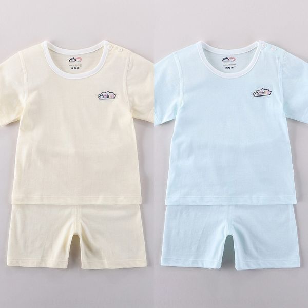 

baby short sleeve suit underwear pajamas air conditioning pajamas air-conditioned clothes adel bamboo fiber underwear