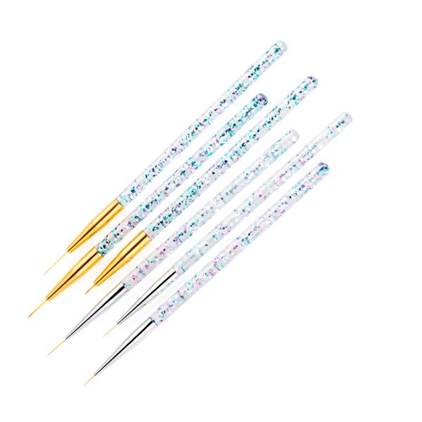 

art nail brush set acrylic nail brush for gel polish dotting painting drawing pen manicure brushes manicure decoration, Yellow