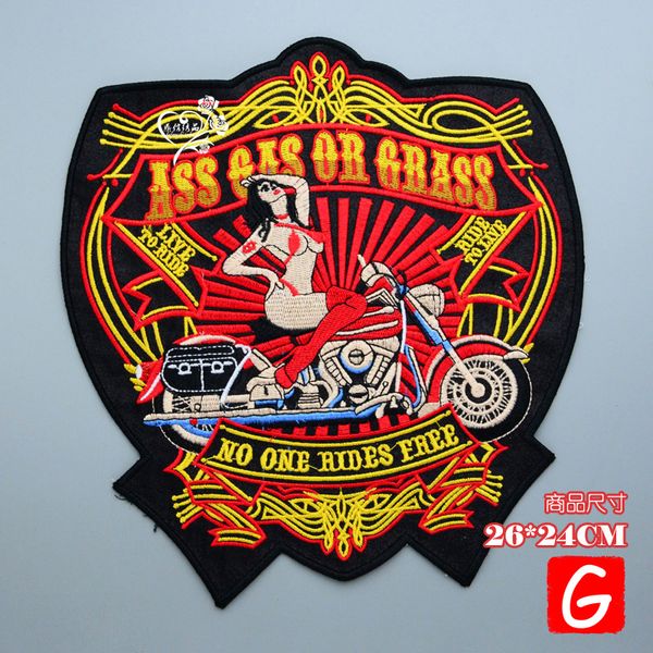 

gugutree вышивка патчи большой мотоцикл патч животных значки аппликация патчи для одежды dx-211, Black