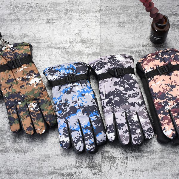 

random color winter full finger thermal gloves practical durable men women windproof ourdoor sports cycling ski snowboard gloves
