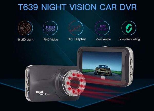 

wiiyii hd dash cam ir light night vision hidden 24-hour car camera fhd 1080p g-sensor car dvr t639 for monitoring reversing 5