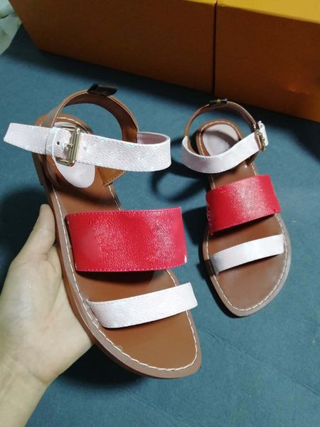 

new style flat slippers women shoes scuffs real leather sandals women studded strappy slides shoes for ladies with box 35-42, Black