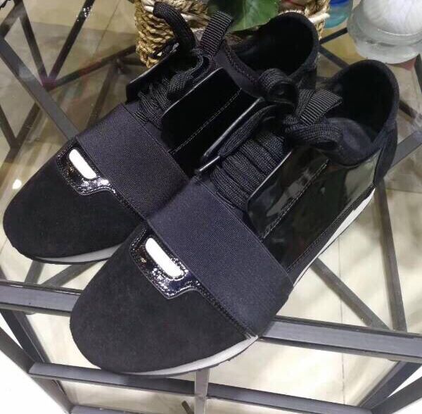 

2019 мода новый оригинальный ящик из натуральной кожи бегут дизайнер кроссовки женская обувь кроссовки смешанный цвет размер 35-45, Black