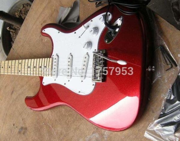 

factory custom shop 2015 st deluxe electric gutiars,candy apple red electric guitar 7 6 stratocaster