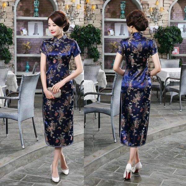 

charming dress wedding bride chinese cheongsam female satin fashion long cheongsam large size 6xl, Red