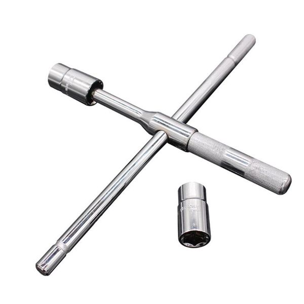 

car tire wrench multi function universal cross length detachable retractable auto repair kit wrench socket accessories