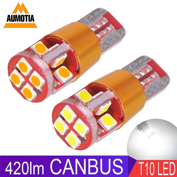 

2x t10 car led light w5w 12 leds 3030 smd auto canbus turn side license plate light marker lamp