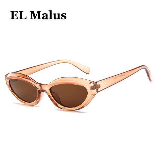 

el malus]new small oval frame sunglasses women red tan lens leopard shades brand designer ladies sun glasses oculos iybew