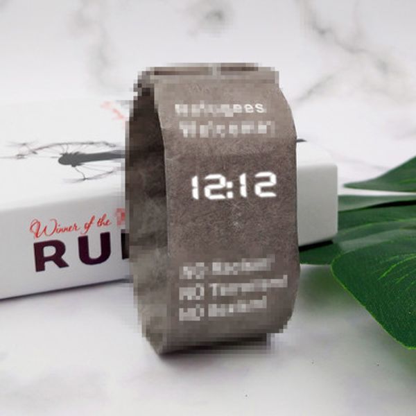 

men women watchs led waterproof tyvek paper strap digital watchs germany female sport watch 2018 new fashion sale, Slivery;brown