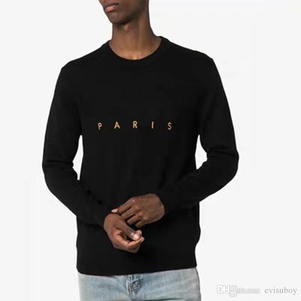 

luxury mens designer sweaters hoodies mens casual round neck long sleeve sweaters mens designer sweatshirt black size -2xl, White;black