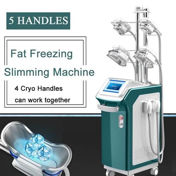 

5 cryo handles cryolipolysis slimming machine weight loss body shapping machine cover the whole body treatment