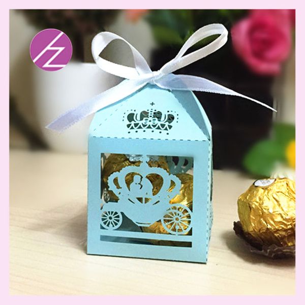 

50pcs/lot prince and princess loves wedding party favor holders candy boxes chocolate box grand events ceremony supplies