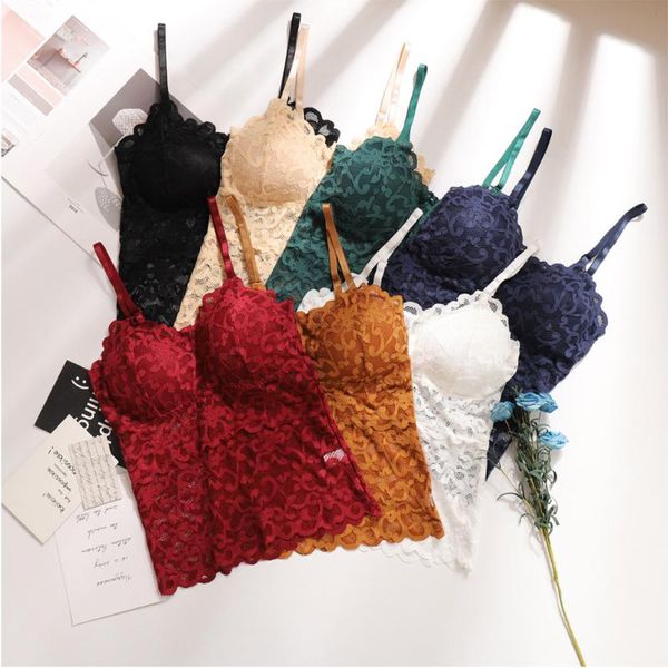 

женщин сексуальный бюстгальтер сплошной жилет кружева камзол бюстгальтер дышащий толчок вверх бюстгальтер без спинки комфорт нижнее белье br, White;black