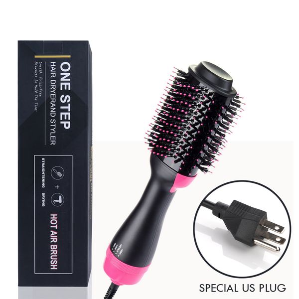 

one step hair dryer brush and volumizer blow straightener and curler salon 4 in 1 roller electric air curling iron comb by dhl