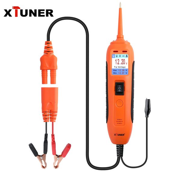 

xtuner pt101 obd2 power probe circuit voltage current test 12v/24v car battery tester dc/ac electrical system diagnostics tools