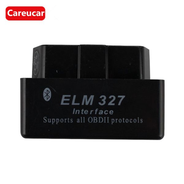 

2pcs/lot super elm327 bluetooth version obd2 diagnostic scanner software v2.1 (black