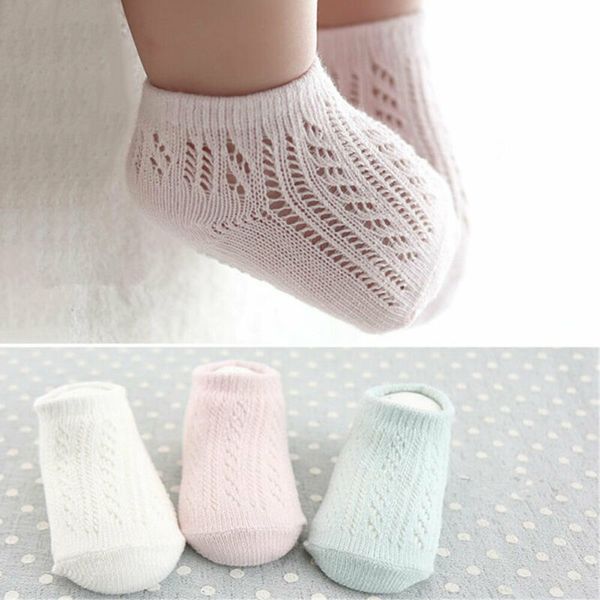 

baby sommer short mesh socken gestrickte hohle baumwollsocken, Pink;yellow