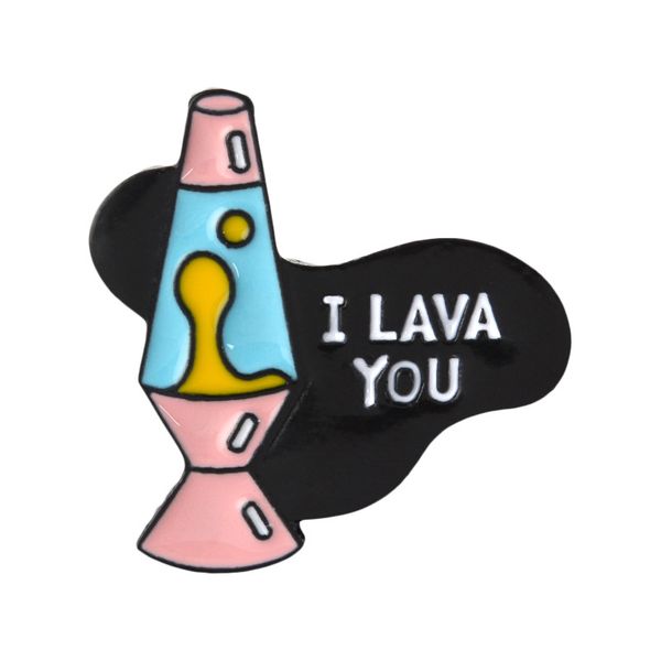 

i lava you cartoon drip pen brooch alloy badge for backpack canvas bag hard enamel pins jewelry collection decor jacket denim hat accessory