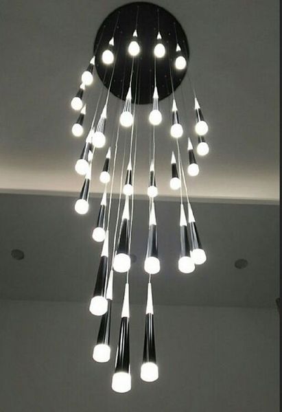 Lampadario moderno per scale a soffitto Illuminazione per interni Lampadario per scale lunghe Lampada a sospensione Lampadari a sospensione per apparecchi di illuminazione MYY