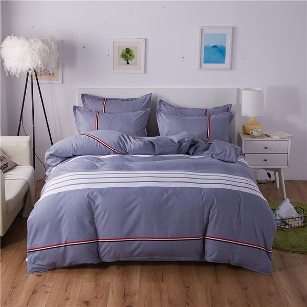 

home textile aloe pure cotton skin-friendly bedding four-piece active printing and dyeing process geometric pattern high-grade