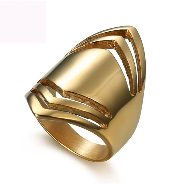 

new gold color plated finger ring jewelry titanium steel rings fashion jewelry casting ring for women ing, Silver