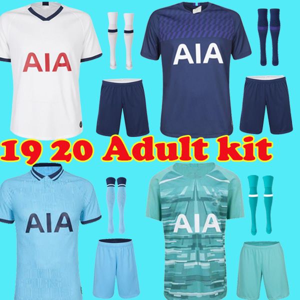 

19 20 thailand tottenham kane soccer jersey 2019 2020 kit football shirt lucas eriksen dele son ndombele spurs goalkeeper uniforms, Black