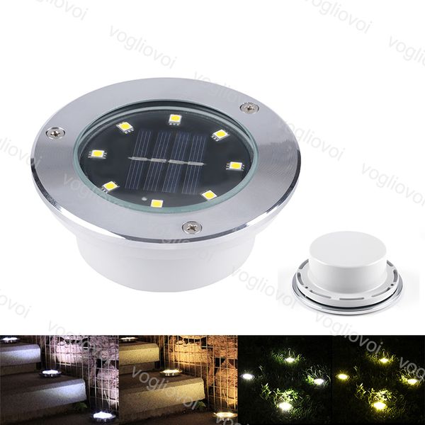 

solar lamps outdoor lighting underground 3leds 8leds buried lamp light path way garden under ground decking waterproof warm white dhl