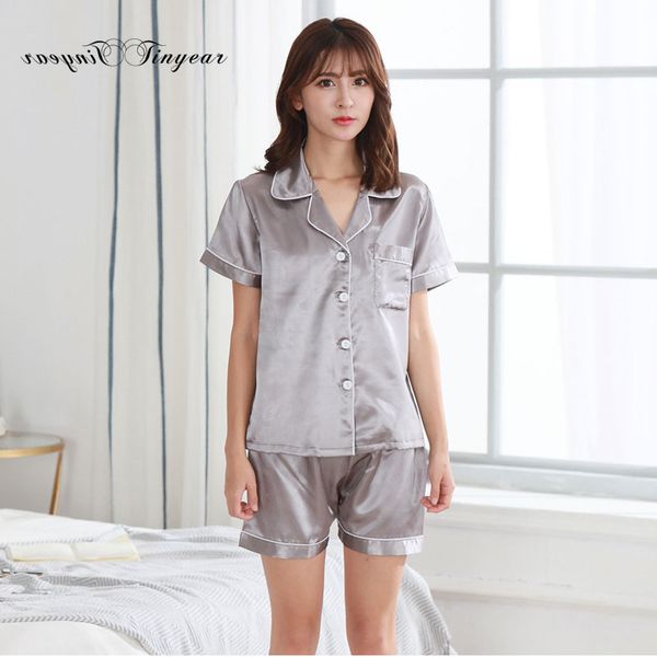 

tinyear серого цвета женских пижам набор пижамы мягкие пижамы летом пижамы сексуальных спать шорты набора, Blue;gray