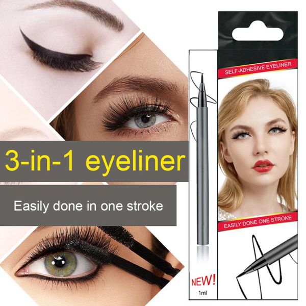 

new self-adhesive eyeliner waterproof non-blooming quick-drying three-in-one eyeliner sticky eyelashes