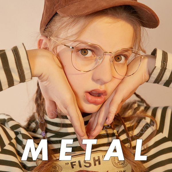 

luxury glasses frame women myopia computer anti blue light glasses points retro vintage women's eyeglasses frames oculos, Silver