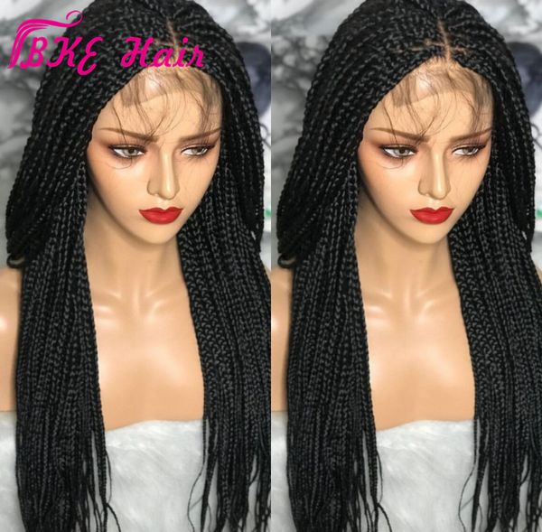 

black women style fully hand braided handmade braid wig box braid lace front wigs color black/brown /burgundy red /blonde