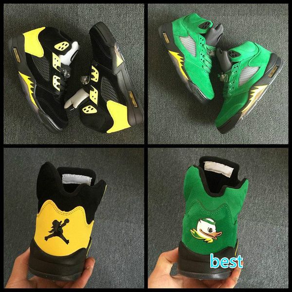 

5 5s v suede cement olympic grape prem oregon ducks jumpducks mens basketball shoes green black yellow sport shoe breathable sneakers