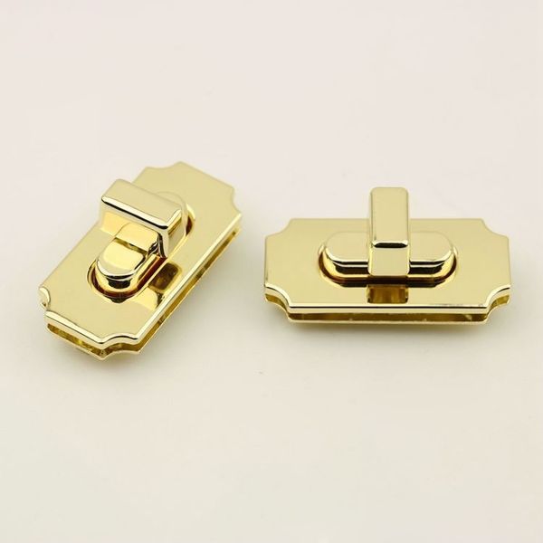 

10 pcs/lot pale golden luggage handbags metal square mechanism screw lock die-casting twist lock hardware accessories, Black