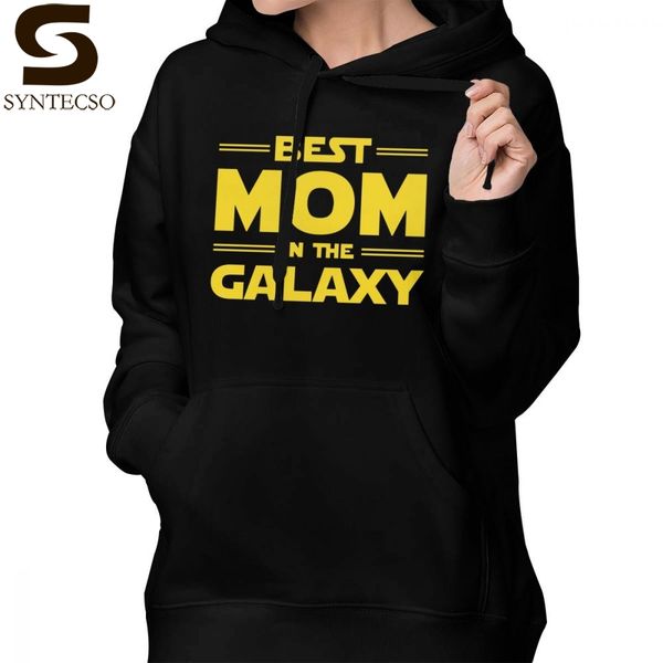 

girl bad hoodie mom in the galaxy hoodies printed white hoodies women cotton street wear long sleeve simple pullover hoodie, Black