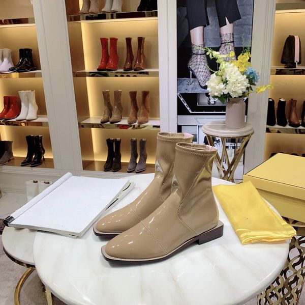 

2019 new platform designer luxury boots australia leather fashion women/men red/khaki genuine leather flat bottom post, Black