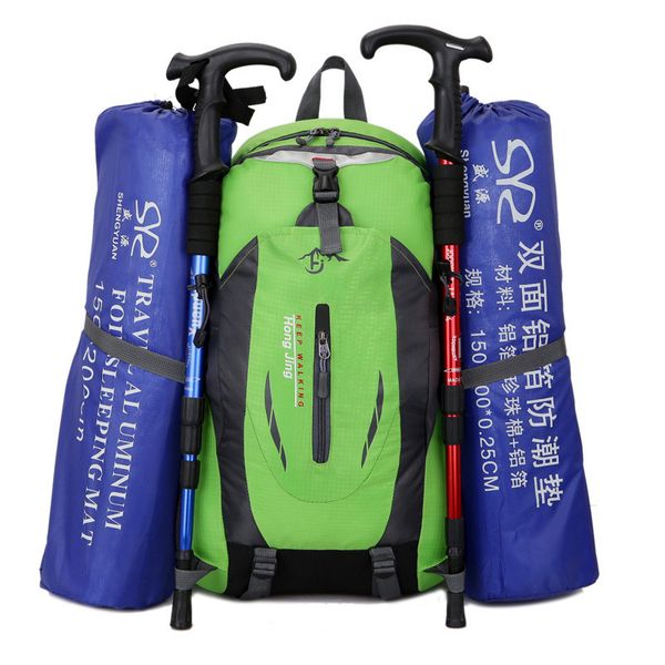 

new 40l outdoor backpack camping climbing bag waterproof mountaineering hiking backpacks lightweight sport bag climbing rucksack
