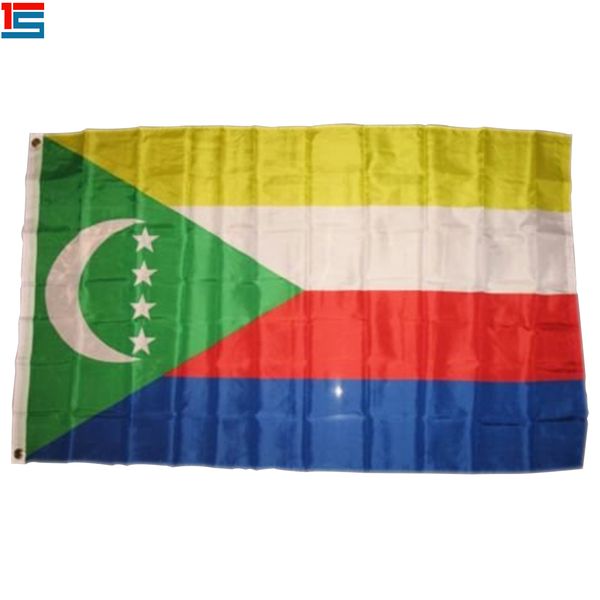 

digital printing comoros flag 90 x 150 cm polyester national country flag banner with two grommets
