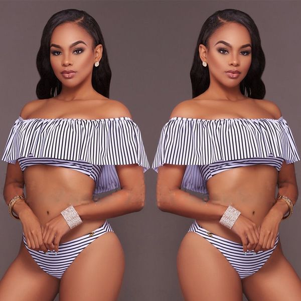 

полосатый 1 полосатое бикини пляжа плавать пляж костюм бикини купальник 1, White;black