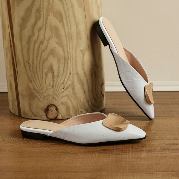 

flat slippers shoes women mules sandals green white party dress slippers casual mules flat shoes, Black
