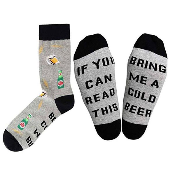 

if you can read this mens womens sock letters print chaussettes fashion cotton casual mens socks, Black