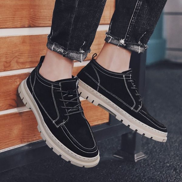 

2019 men casual leather shoes men leather shoes work safety winter waterproof tenis feminino zapatillas chaussure y5-09, Black
