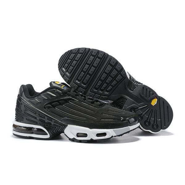 

new tn 3 plus iii tuned men women running shoes airs tns requin trainers mens femme sports chaussures sneakers, Black