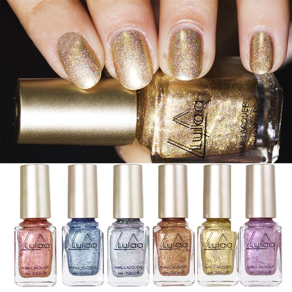 

nail gel wholesale 6 colors beauty optional quick-drying polish no baking bright metallic nails, Red;pink