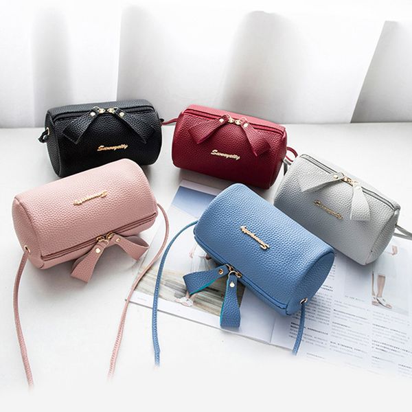 

women mini cute small shoulder bag ladies korean sweet letters drum bags crossbody messenger satchel pu leather purses