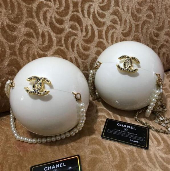 

1PCS Очень красивый черный и белый жемчуг мяч сумки Мода сцепления кошелек роскошь Женская Сумка сторона кошелек VIP подарок мешок