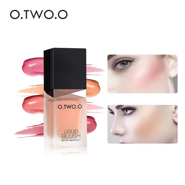 

o.two.o makeup liquid blusher sleek silky paleta de blush color lasts long 4 color natural cheek blush face contour make up